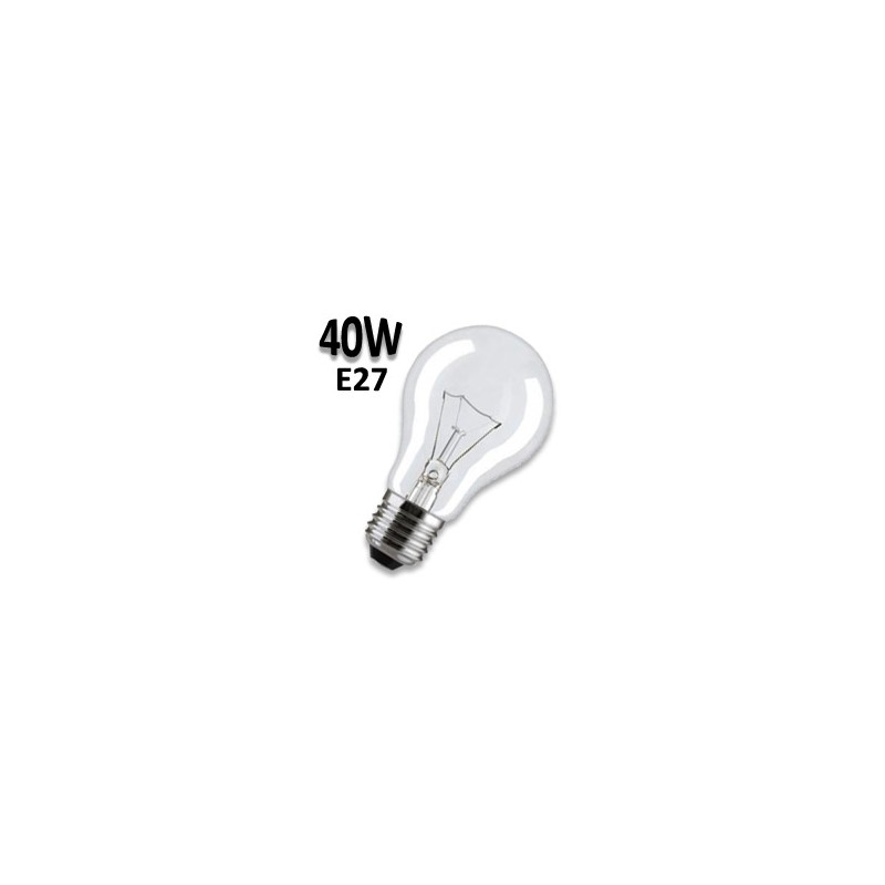 Ampoule 40W E27 220V - Lampe standard claire