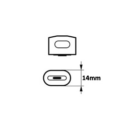 Tube néon 60W S14s 230V - Tube incandescent opale