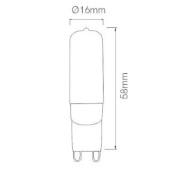 Ampoule LED G9 2,8W - Lampe BENEITO FAURE G9 130L195