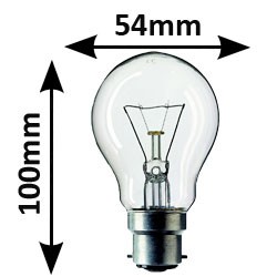 Ampoule 40W B22 220V - Lampe baionette claire