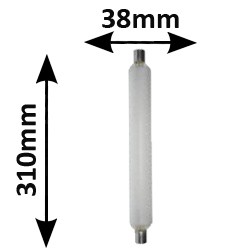 Tube ARIC 60W S19 - Lampe tubulaire linolite opale