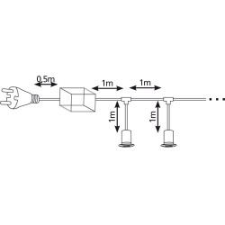 Spot étanche encastré LED de jardin inox 316