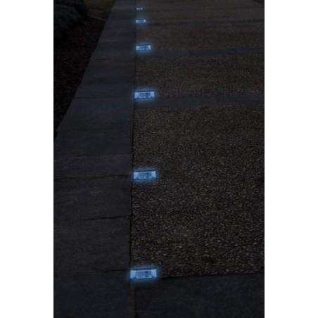 Eclairage solaire de jardin - Pavé lumineux bleu