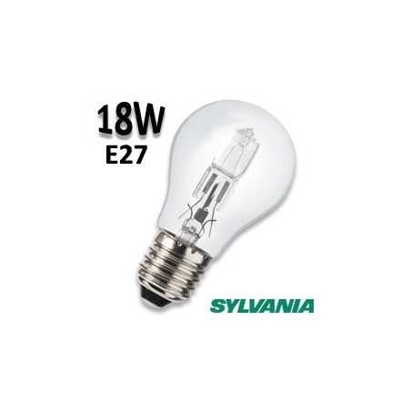 Ampoule Sylvania standard claire 18W E27 halogène