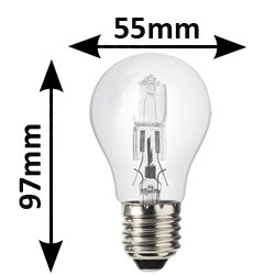 Ampoule Sylvania standard claire 18W E27 halogène