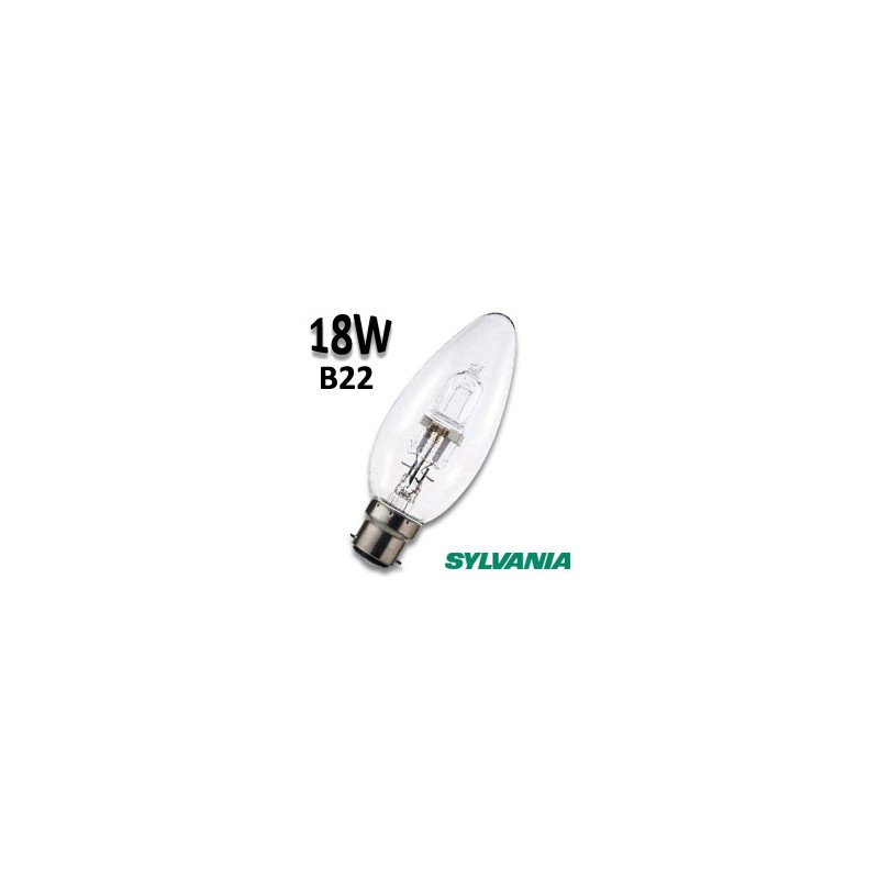 Ampoule flamme 18W B22 230 - Lampe culot baïonette