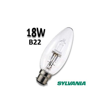 Ampoule flamme 18W B22 230 - Lampe culot baïonette