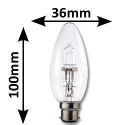 Ampoule flamme 28W B22 230 - Lampe culot baïonette