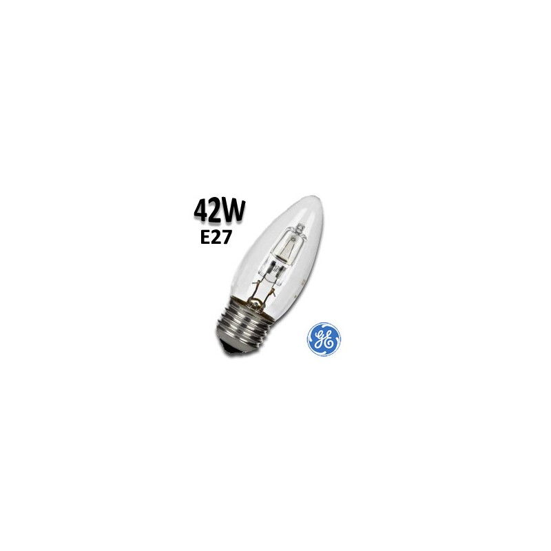 Ampoule flamme E27 42W 230V - Lampe éco-halogène
