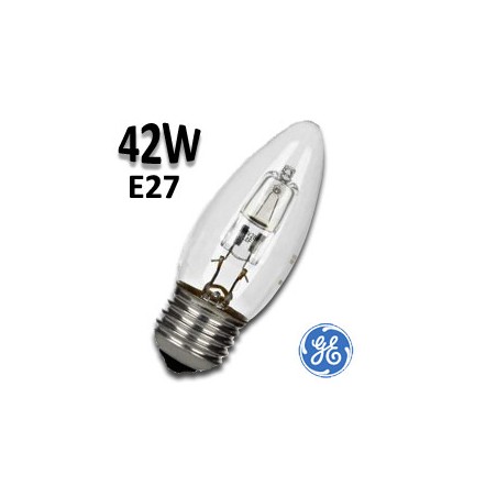 Ampoule flamme E27 42W 230V - Lampe éco-halogène
