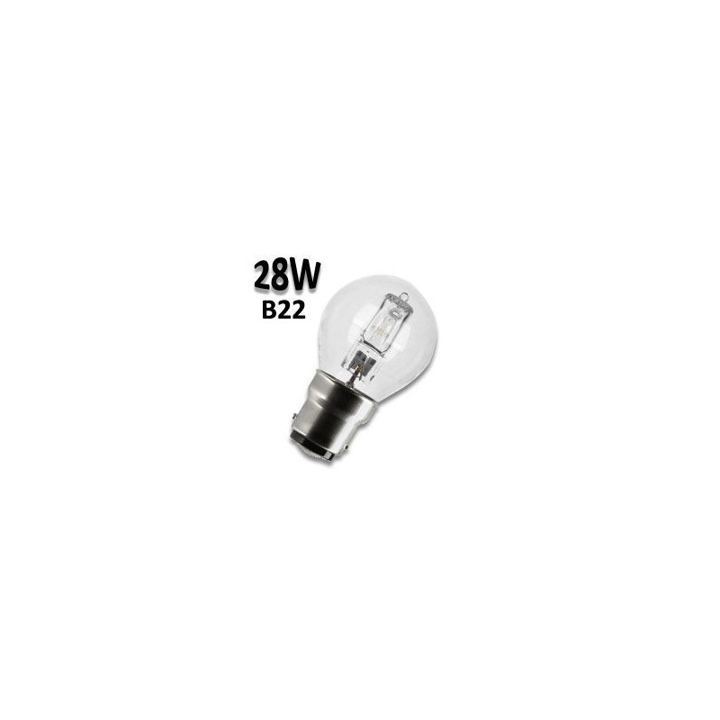 Ampoule sphérique culot baïonette B22 28W 230V