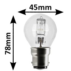 Ampoule sphérique culot baïonette B22 28W 230V