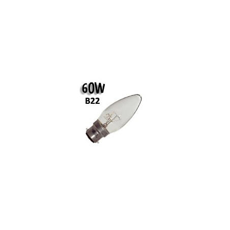 Ampoule flamme claire 60W B22 230 - Lampe filament
