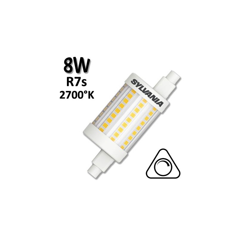 Tube LED R7s SYLVANIA 0026873, lampe tubulaire LED 8W 78mm