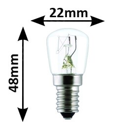 Ampoule four 25W E14 220V - Lampe claire tubulaire