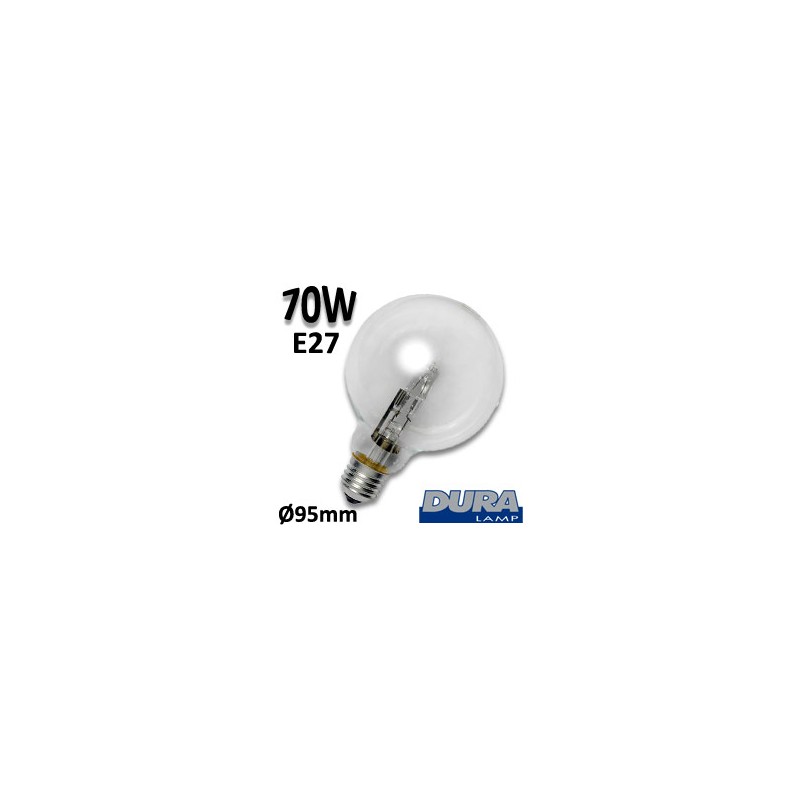Ampoule globe claire 70W E27 230V - DURALAMP 00357