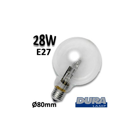 Ampoule globe claire 28W E27 230V - DURALAMP 00227