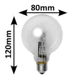 Ampoule globe claire 42W E27 230V - DURALAMP 00237