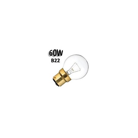 Ampoule filament sphérique claire 60W B22 230V