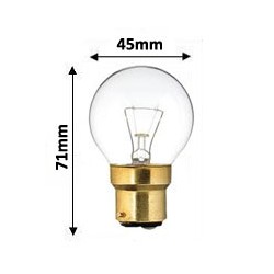 Ampoule sphérique claire pour guirlande 15W B22