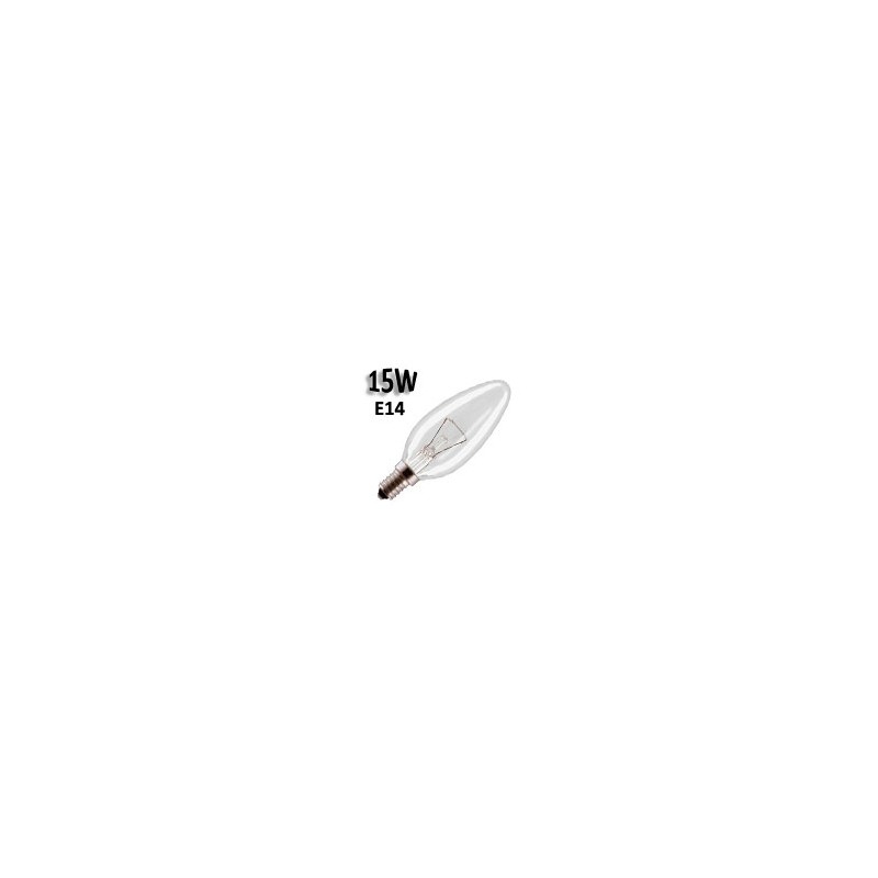 Ampoule flamme claire 15W E14 220V avec filament