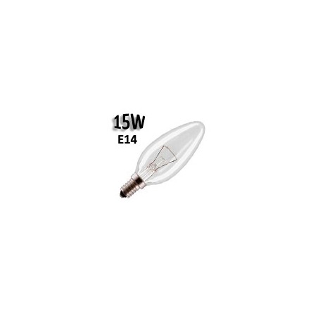 Ampoule flamme claire 15W E14 220V avec filament