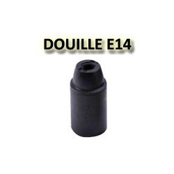 Douille E14 noir chemise lisse ORBITEC 140300