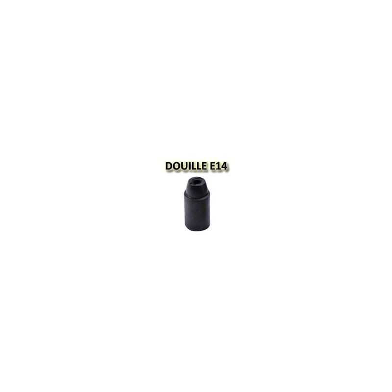 Douille E14 noir chemise lisse ORBITEC 140300