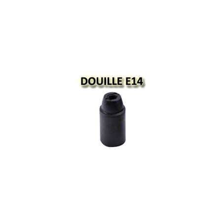 Douille E14 noir chemise lisse ORBITEC 140300