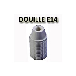 Douille E14 blanche chemise filletée ORBITEC140304