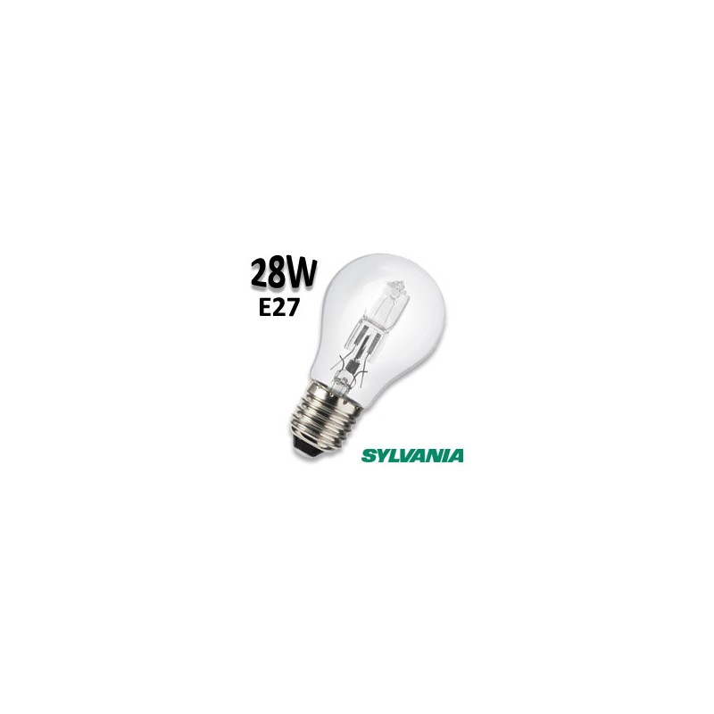 Ampoule Sylvania standard claire 28W E27 halogène