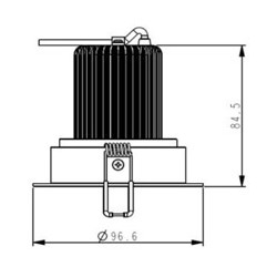 Spot LED encastré orientable blanc THOMSON 11W