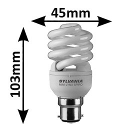Ampoule spirale 15W B22 230V - Sylvania 0035213