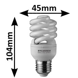 Ampoule spirale 15W E27 230V - Sylvania 0035217