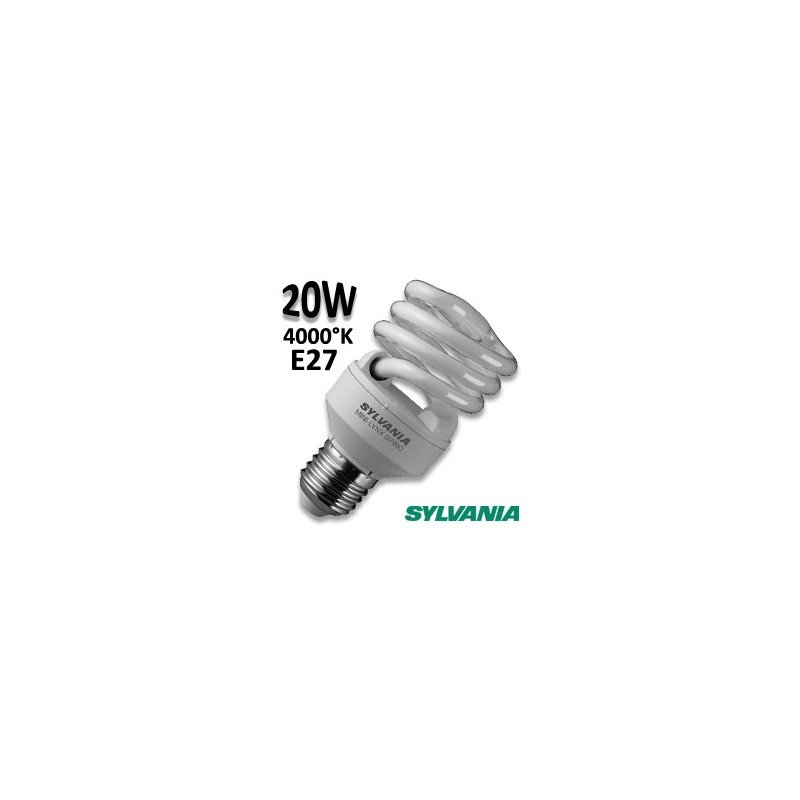 Ampoule spirale 20W E27 230 840 - Sylvania 0035223