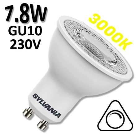 SYLVANIA 0027464 - Ampoule LED GU10 SYLVANIA 7,8W 3000K