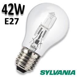 Ampoule Sylvania standard claire 42W E27 halogène