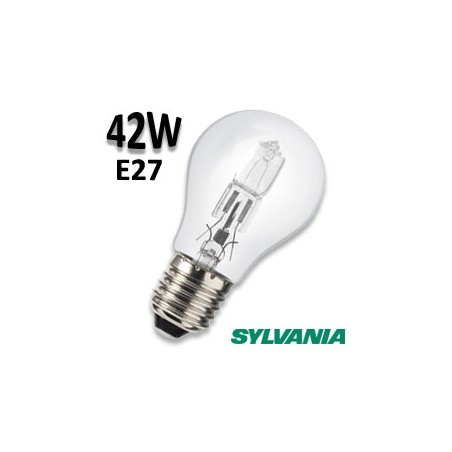 Ampoule Sylvania standard claire 42W E27 halogène