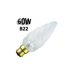 Ampoule flamme torsadée dépolie géante 60W B22 230