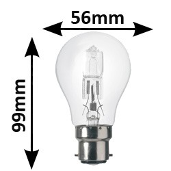 Ampoule Sylvania standard claire 28W B22 halogène