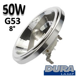 Ampoule 50W G53 12V 8° - Lampe SYLVANIA SA111