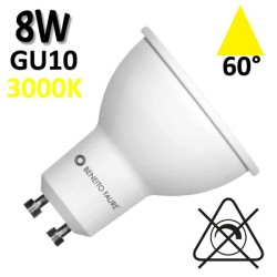 Ampoule LED GU10 8W 60° 230V - BENEITO SYSTEM 3433 3434