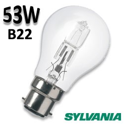 Ampoule Sylvania standard claire 53W B22 halogène