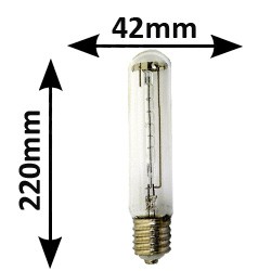 Ampoule tubulaire 500W E40 230V - Lampe halogène