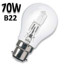 Ampoule Sylvania standard claire 70W B22 halogène