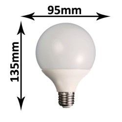 Ampoule GLOBE LED 14W E27 230V - Lampe globe opale Duralamp