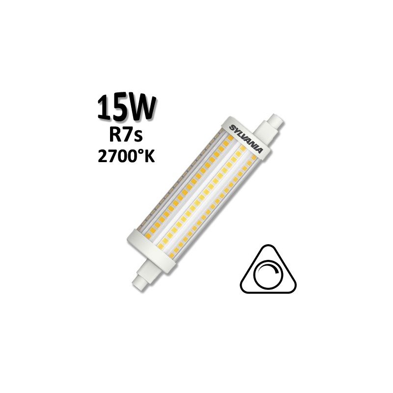 Tube LED R7s SYLVANIA 00268765, lampe tubulaire LED 15W 118mm