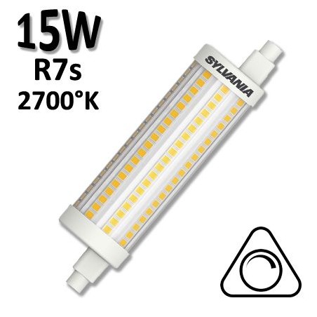 Tube LED R7s SYLVANIA 00268765, lampe tubulaire LED 15W 118mm
