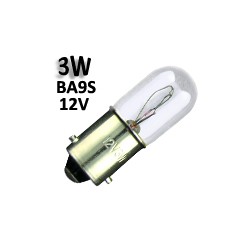 Ampoule pour bloc de sécurité BA9S 3W 12V