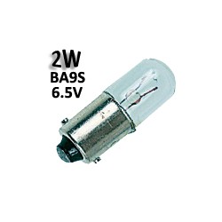 Ampoule pour bloc de sécurité BA9S 2W 6.5V